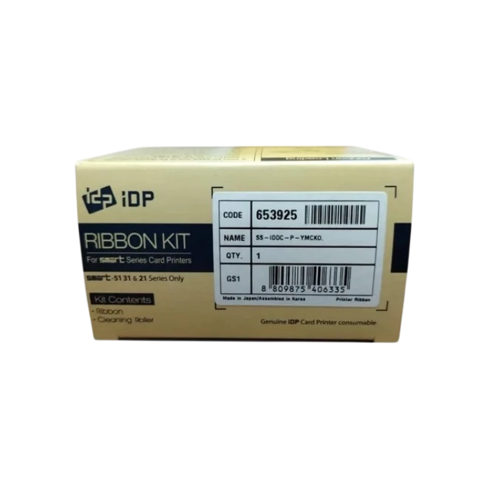 IDP Smart: Ribbon a Color YMCKO 653925 (250 Impresiones) para Series Smart-31 y Smart-51